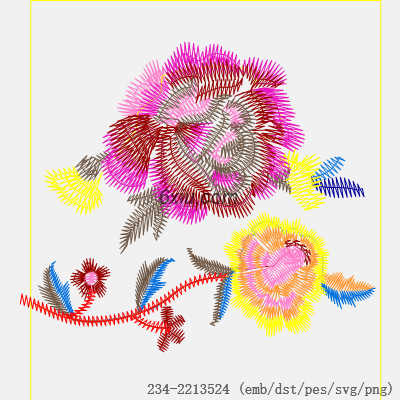 svg矢量绣花图下载