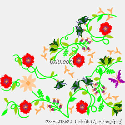 svg矢量绣花图下载