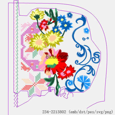 svg矢量绣花图下载