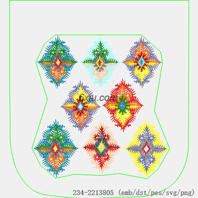 svg矢量绣花图下载