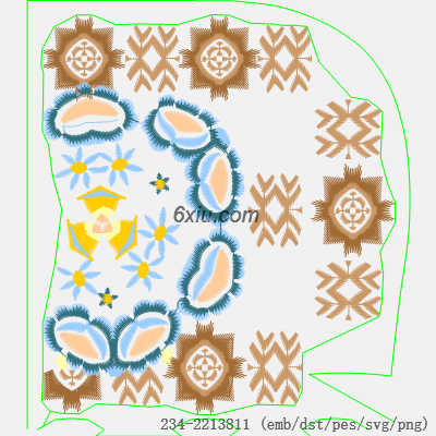 svg矢量绣花图下载