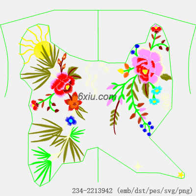 svg矢量绣花图下载