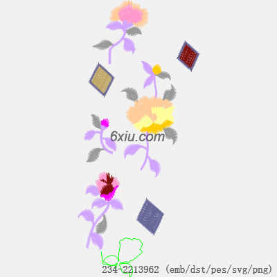 svg矢量绣花图下载