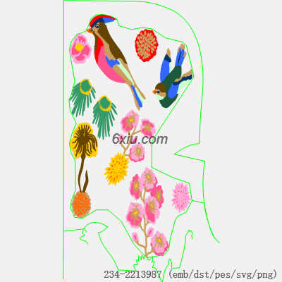svg矢量绣花图下载