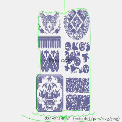 svg矢量绣花图下载