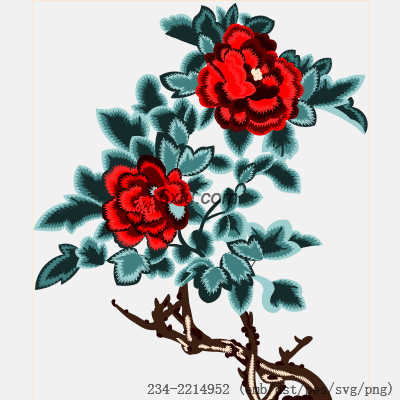 svg矢量绣花图下载