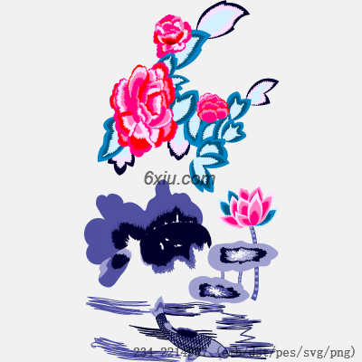 svg矢量绣花图下载