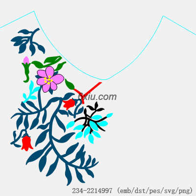 svg矢量绣花图下载