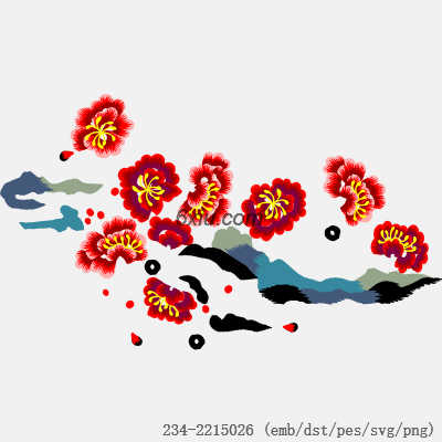 svg矢量绣花图下载
