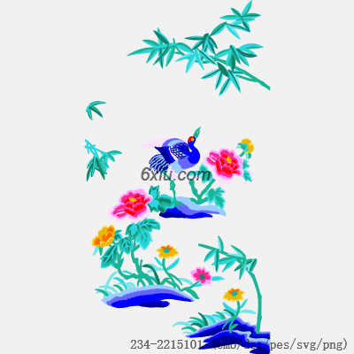 svg矢量绣花图下载