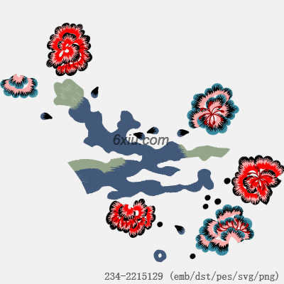 svg矢量绣花图下载