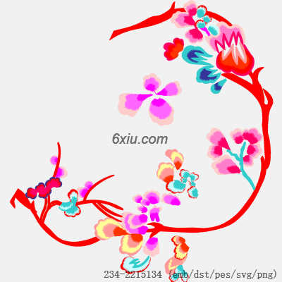 svg矢量绣花图下载