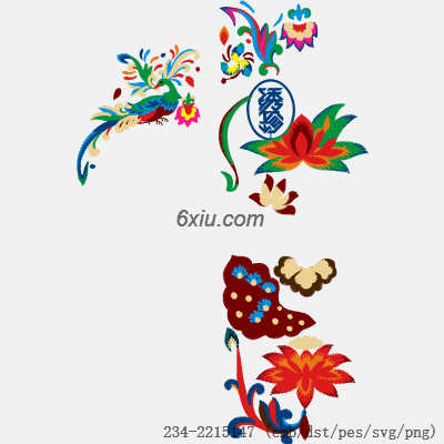 svg矢量绣花图下载