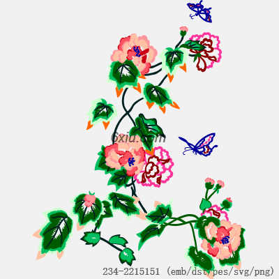svg矢量绣花图下载