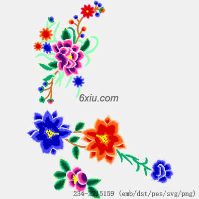 svg矢量绣花图下载
