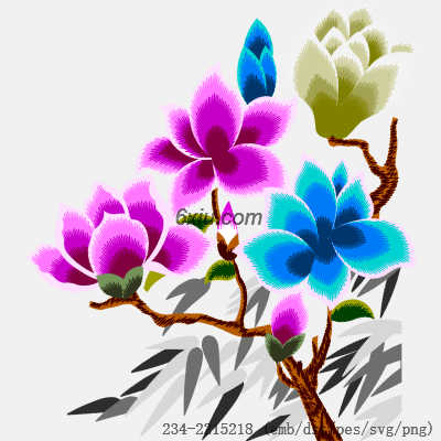 svg矢量绣花图下载