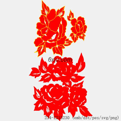 svg矢量绣花图下载
