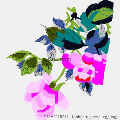 svg矢量绣花图下载