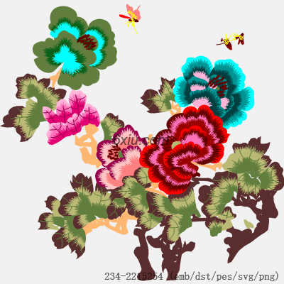 svg矢量绣花图下载