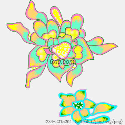 svg矢量绣花图下载