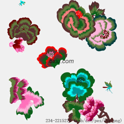 svg矢量绣花图下载