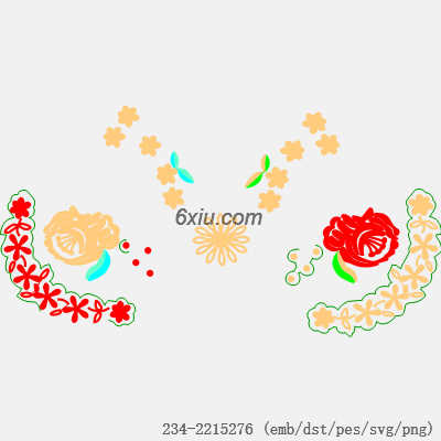 svg矢量绣花图下载