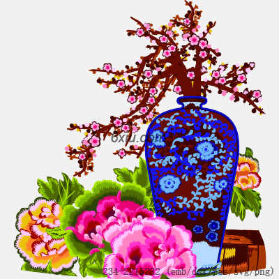 svg矢量绣花图下载
