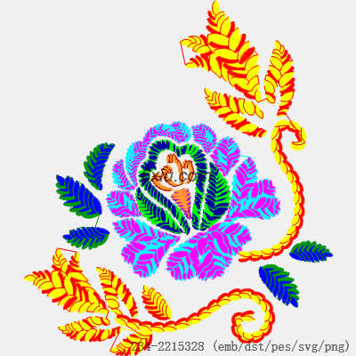 svg矢量绣花图下载