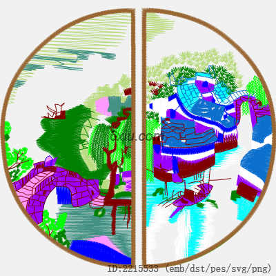 svg矢量绣花图下载