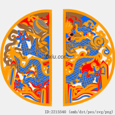 svg矢量绣花图下载