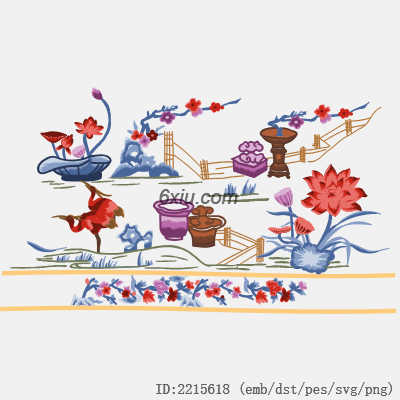 svg矢量绣花图下载