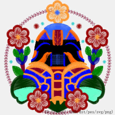 svg矢量绣花图下载