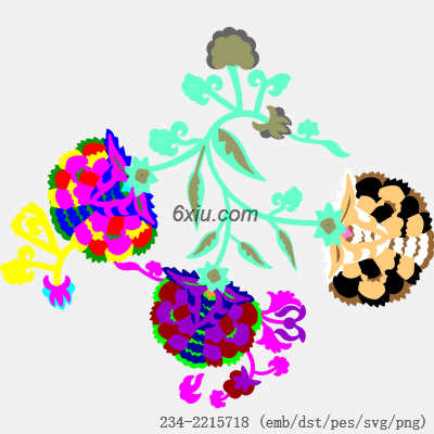 svg矢量绣花图下载