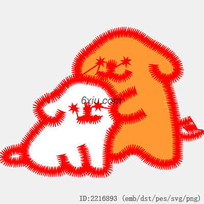 svg矢量绣花图下载