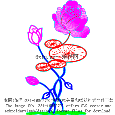svg矢量绣花图下载
