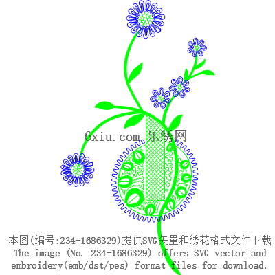 svg矢量绣花图下载