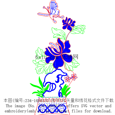 svg矢量绣花图下载