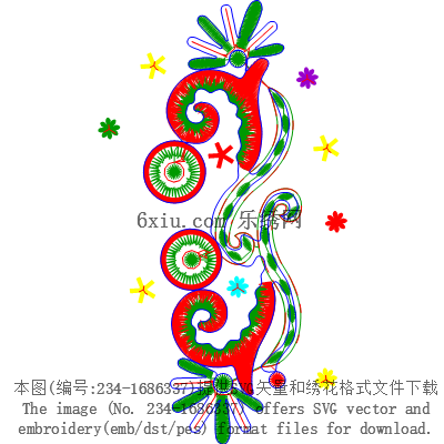 svg矢量绣花图下载