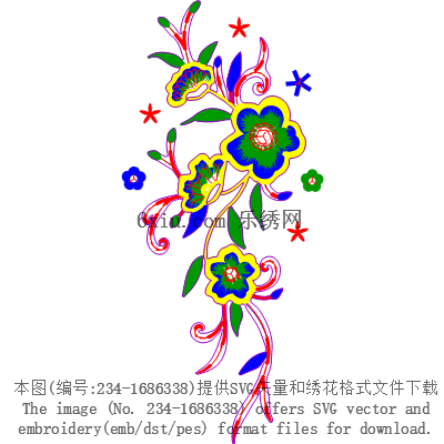 svg矢量绣花图下载