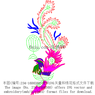 svg矢量绣花图下载