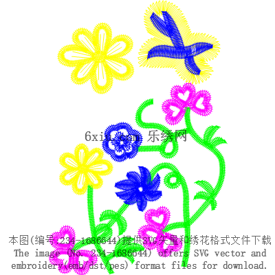 svg矢量绣花图下载