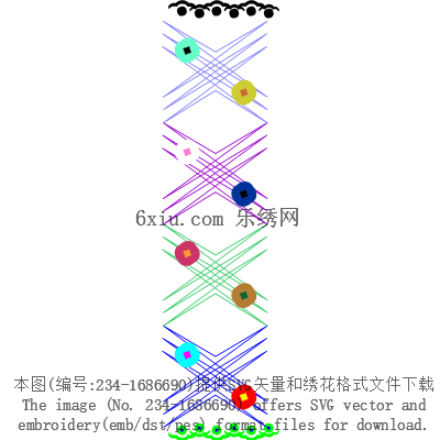 svg矢量绣花图下载