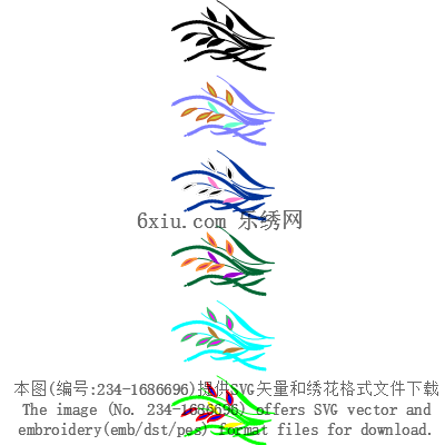 svg矢量绣花图下载