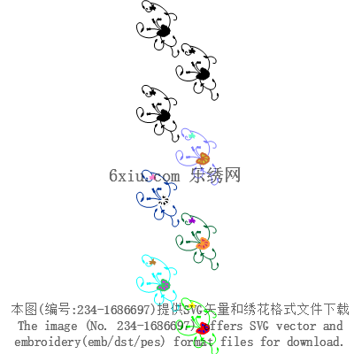 svg矢量绣花图下载