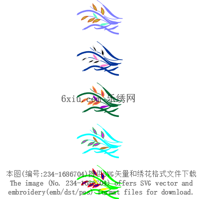 svg矢量绣花图下载