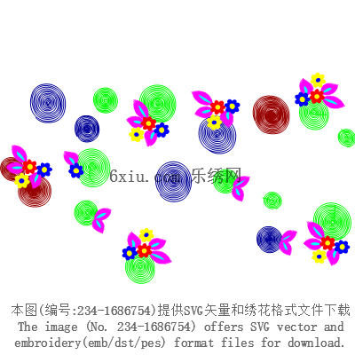 svg矢量绣花图下载