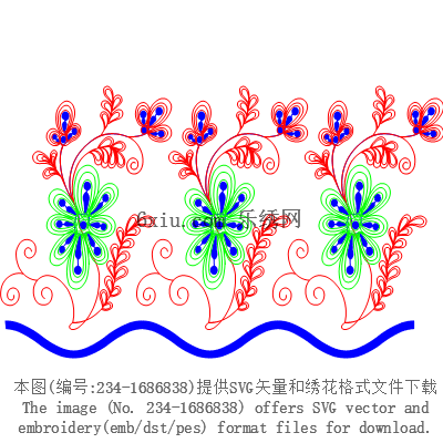 svg矢量绣花图下载