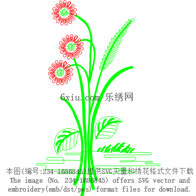 svg矢量绣花图下载