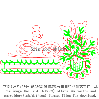 svg矢量绣花图下载
