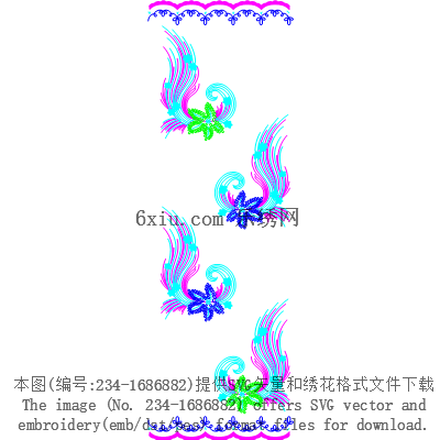 svg矢量绣花图下载
